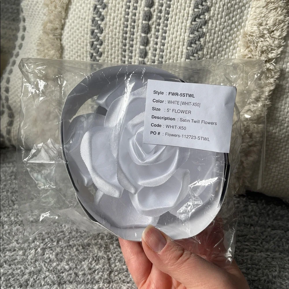 White Satin Twill Flower